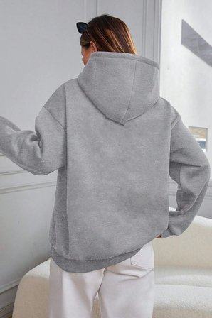 Be Happy Baskılı  Pamuklu Oversize Sweatshirt