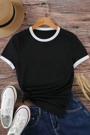 Unisex Lacivert Penye İnterlok Tişört