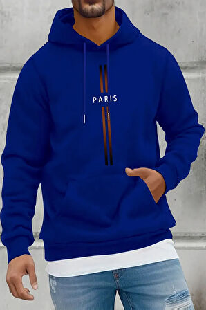 Paris Baskılı  Pamuklu Oversize Sweatshirt