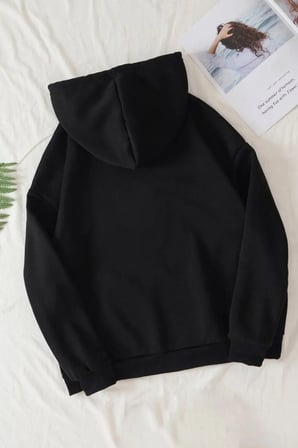 Paris Baskılı  Pamuklu Oversize Sweatshirt