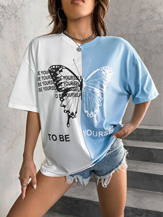 Uyguntarz Unisex To Be Yourself Baskılı Tasarım Tshirt
