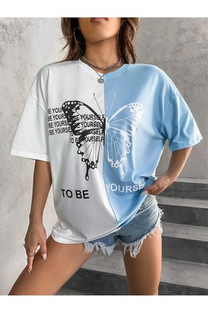 To Be Yourself Baskılı Tasarım Tshirt