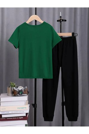 Unisex Beyaz Fs Baskılı Siyah Kargo  Eşofman Takımı