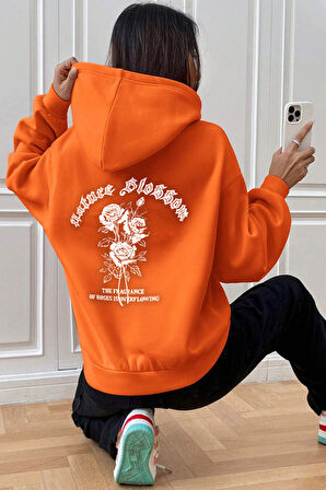 Uyguntarz Nature Blossom Baskılı Unisex Oversize Sweatshirt