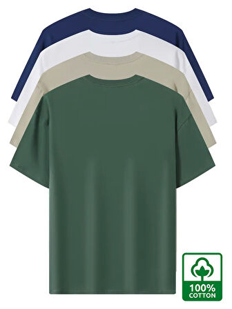 Unisex Basic Model 4'lu Tshirt