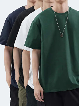 Unisex Basic Model 4'lu Tshirt