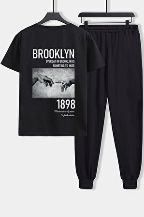 Uyguntarz Unisex 1898 Brooklyn Baskılı 2'li Eşofman Takımı