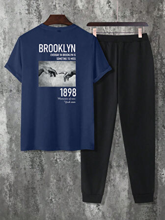 Uyguntarz Unisex 1898 Brooklyn Baskılı 2'li Eşofman Takımı