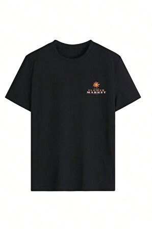 Uyguntarz Paris Flower Baskılı Unisex Oversize Tshirt