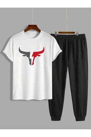 Unisex Boğa Baskılı Eşofman Takımı