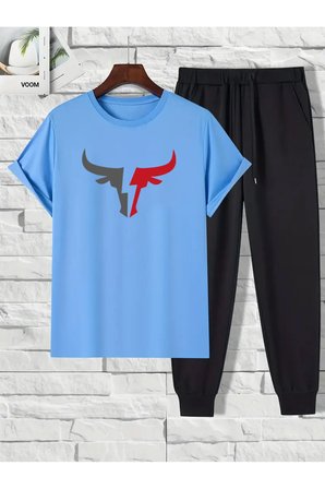 Unisex Boğa Baskılı Eşofman Takımı
