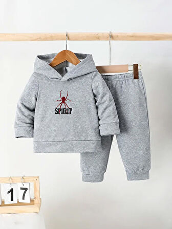 Sevimli Kedi Baskılı Çocuk Rahat Eşofman Takımı