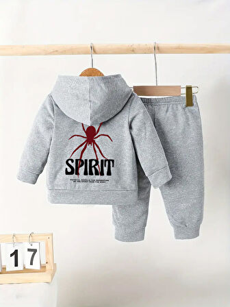 Sevimli Kedi Baskılı Çocuk Rahat Eşofman Takımı