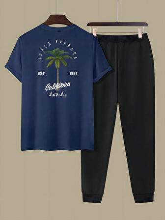 Uyguntarz Unisex 2'li California Baskılı Eşofman Takımı