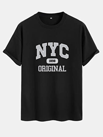 Uyguntarz NYC Baskılı Unisex Oversize Tshirt