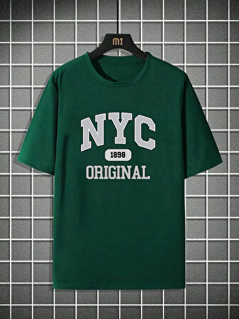 Uyguntarz NYC Baskılı Unisex Oversize Tshirt