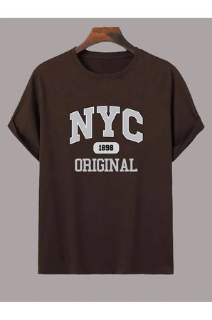 NYC Baskılı Unisex Oversize Tshirt