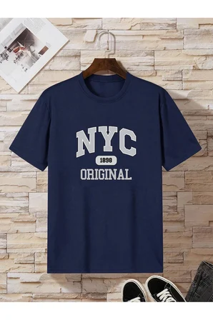 NYC Baskılı Unisex Oversize Tshirt