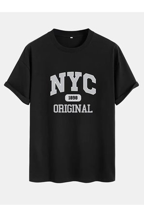 NYC Baskılı Unisex Oversize Tshirt