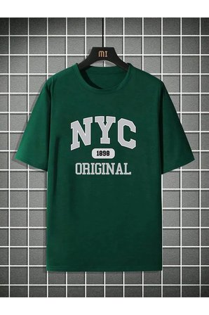 NYC Baskılı Unisex Oversize Tshirt