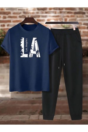 Unisex 2'li Los Angles Baskılı Eşofman Takımı