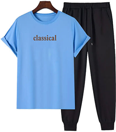 Unisex 2'li Classical Baskılı Eşofman Takımı