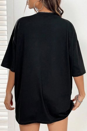 Pamuklu Arizona Baskılı Oversize T-shirt