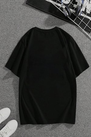 Pamuklu Manhattan Baskılı Oversize T-shirt