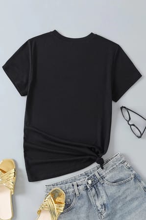 Pamuklu Manzara Baskılı Oversize T-shirt