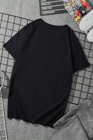 Pamuklu Miami Baskılı Oversize T-shirt