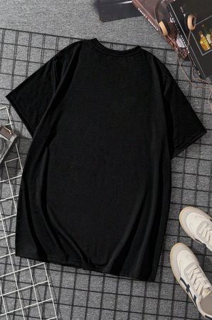 Pamuklu Nyc Baskılı Oversize T-shirt