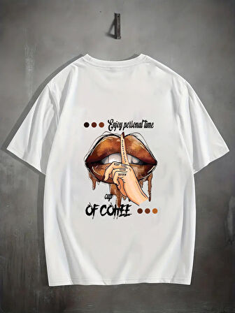 Unisex Enjoy Personel Time Baskılı Tasarım Tshirt