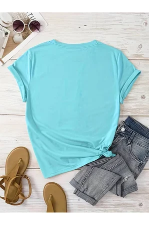 Pamuklu Papatya Kelebek Tasarım Tshirt