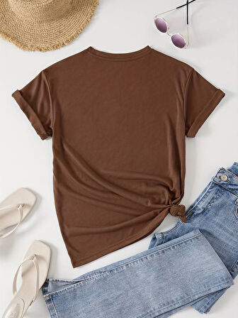 Unisex Vintage Baskılı Oversize Tshirt