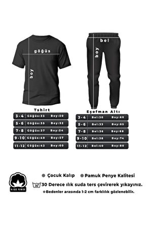 Unisex Classical Baskılı  Alt - Üst Eşofman Takımı