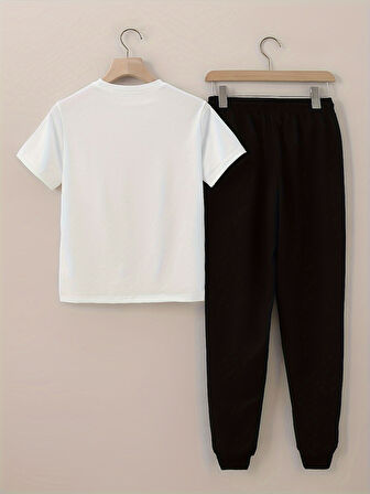 Unisex Classical Baskılı  Alt - Üst Eşofman Takımı