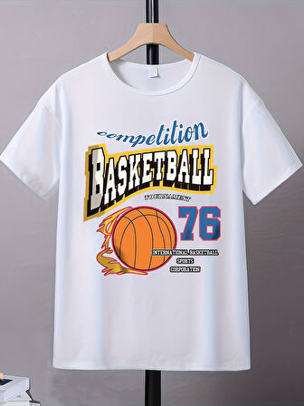 BASKET76 Baskılı Pamuklu Tshirt