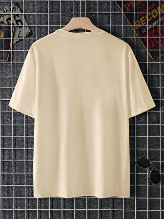 Unisex Ayı Gözü  X Baskılı Oversize Tshirt