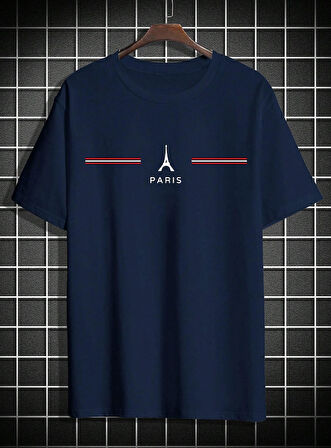 Unisex Paris Baskılı Oversize Tshirt