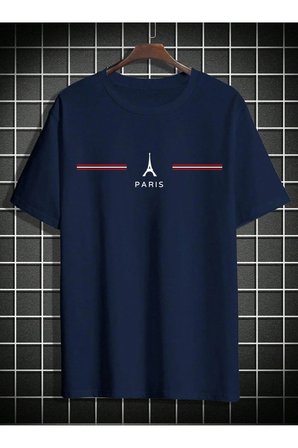 Unisex Paris Baskılı Oversize Tshirt