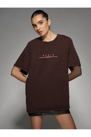 Unisex Paris Baskılı T-shirt