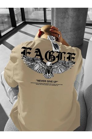 Unisex Asla Pes Etme  Baskılı Tasarım Tshirt
