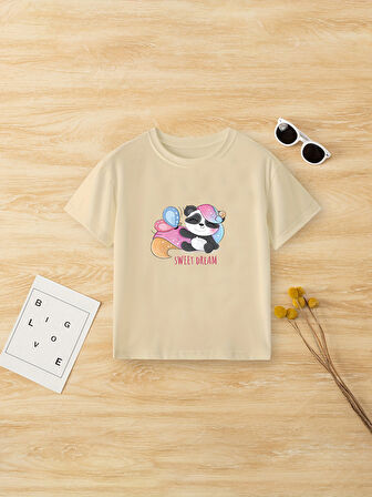 Çocuk Sweat Dream baskılı Pamuklu Tshirt