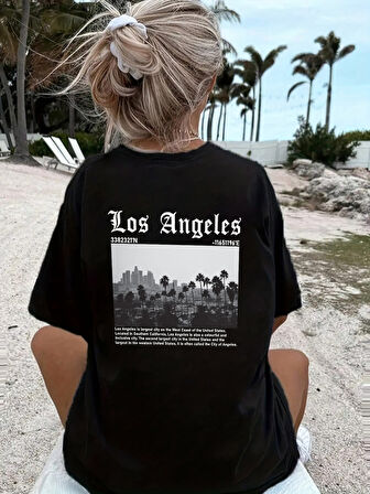 Çocuk Los Angles Baskılı Pamuklu Tshirt