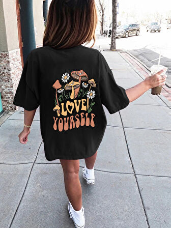 Çocuk Mantar baskılı Pamuklu Tshirt