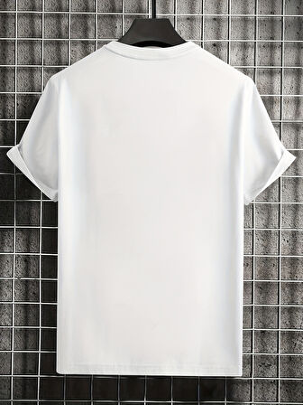 Unisex Think Outside The Box baskılı Oversize Tshirt