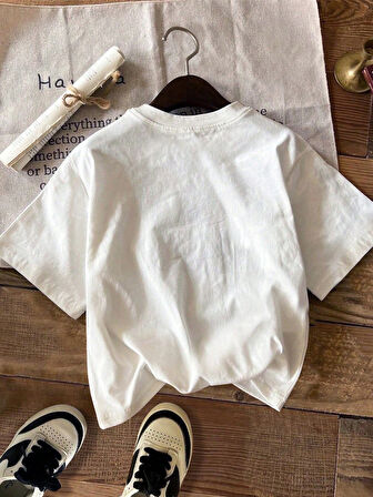 Unisex ÖRÜMCEK AĞLI Baskılı Oversize Tshirt