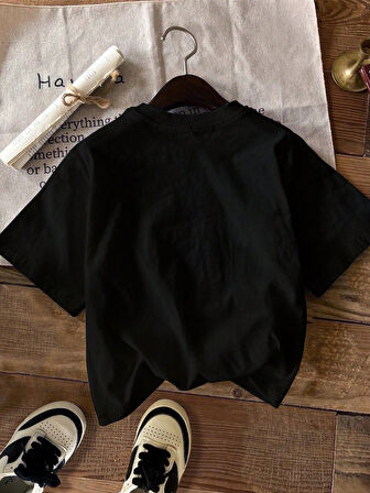 Unisex ÖRÜMCEK AĞLI Baskılı Oversize Tshirt