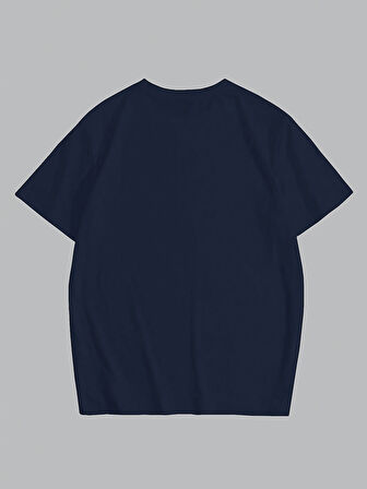 Unisex Dağ Baskılı Oversize Tshirt
