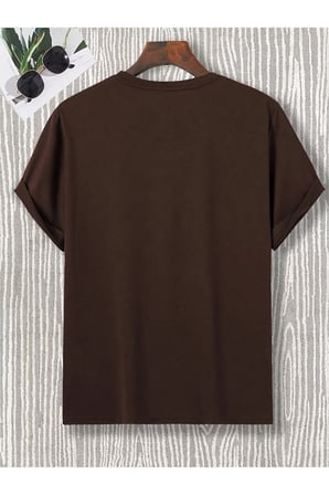 Unisex Dağ Baskılı Oversize Tshirt
